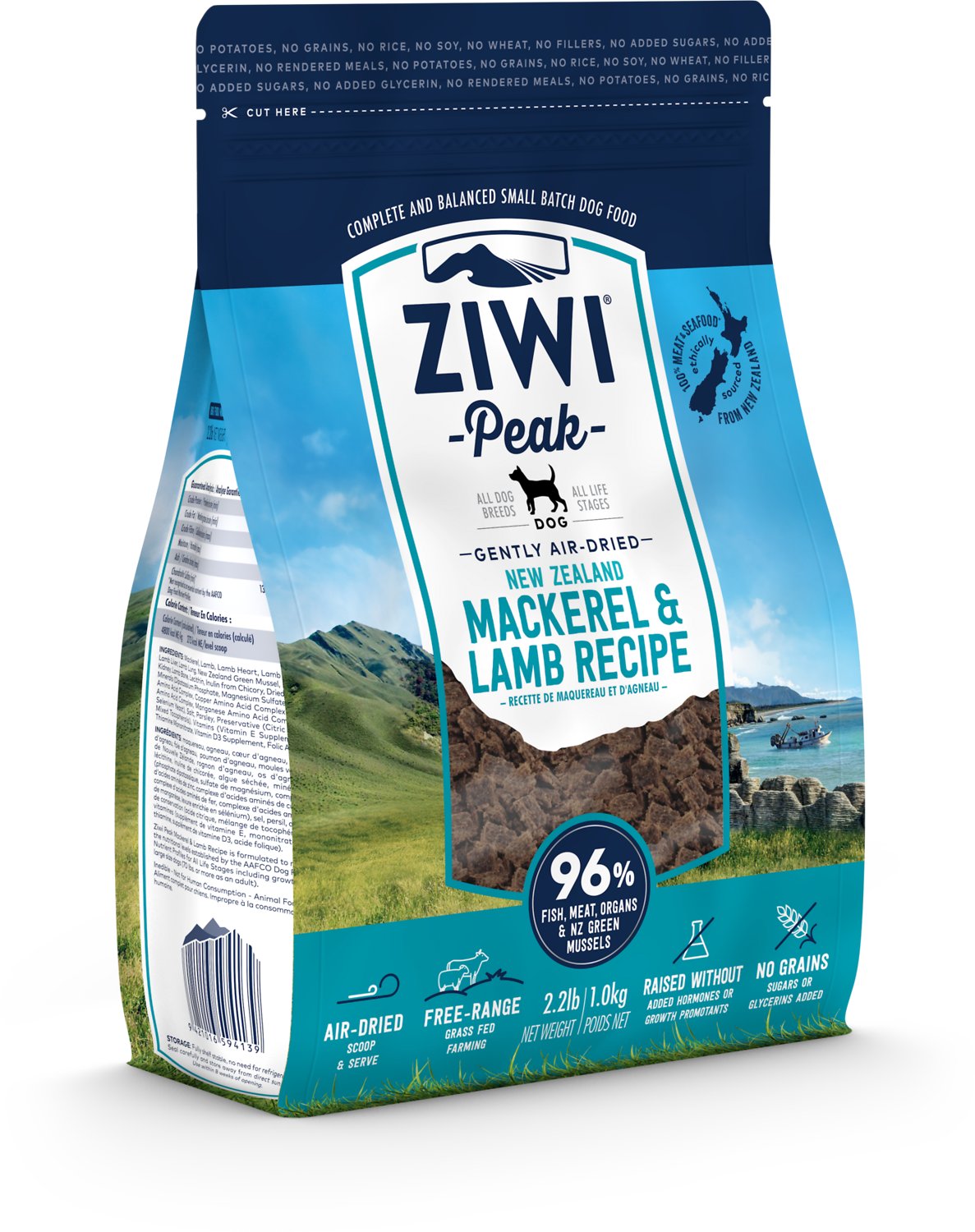 Ziwi Peak Mackerel Lamb Grain Free Air Dried Dog Food Petradise