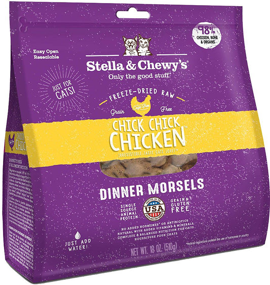 Stella & Chewy's Chick Chick Chicken Dinner Morsels Freeze-Dried Raw Cat Food 8oz
