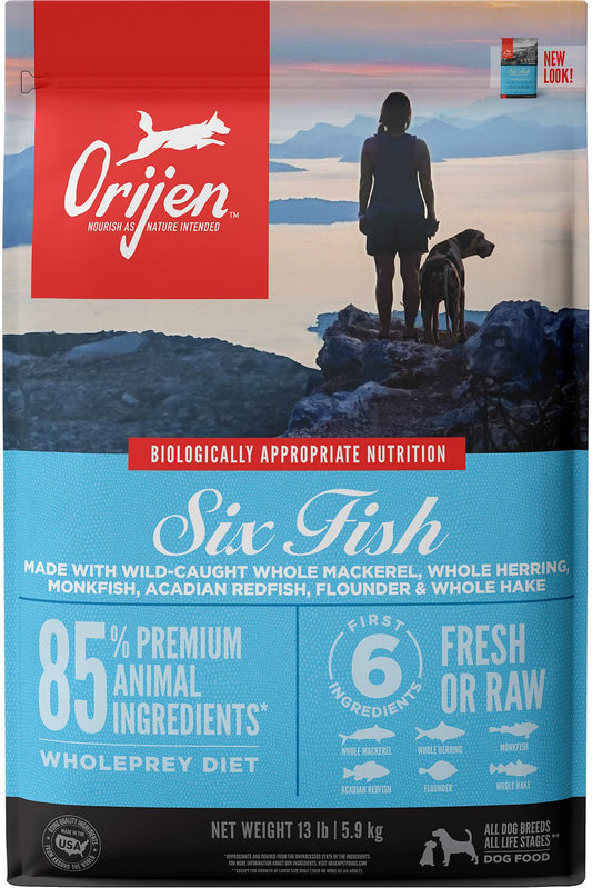 ORIJEN Six Fish Grain-Free Dry Dog Food 13lb