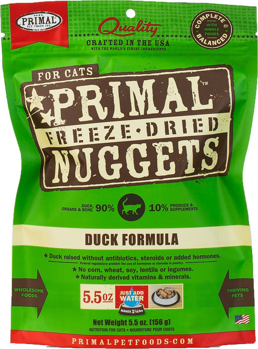 Primal Duck Formula Nuggets Grain-Free Raw Freeze-Dried Cat Food