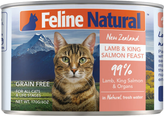 Feline Natural Lamb & King Salmon Feast Grain-Free Canned Cat Food 6oz