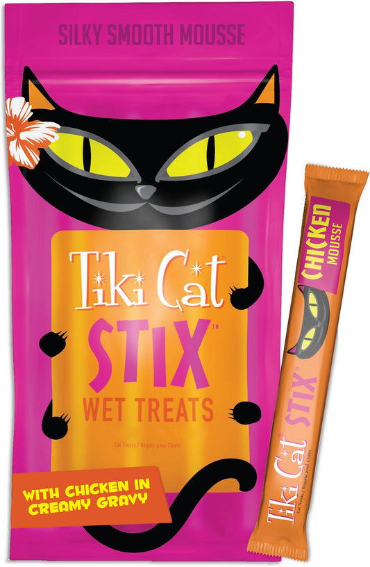 Tiki Cat Stix Chicken Grain-Free Cat Food Topper package of 6