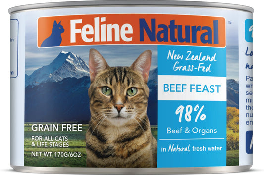 Feline Natural beef Feast Grain-Free Canned Cat Food  6oz