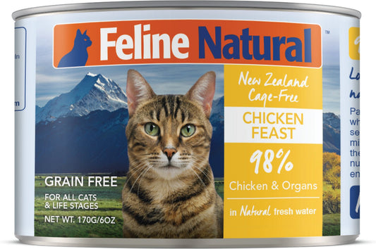 Feline Natural Chicken  Feast Grain-Free Canned Cat Food chicken 6oz
