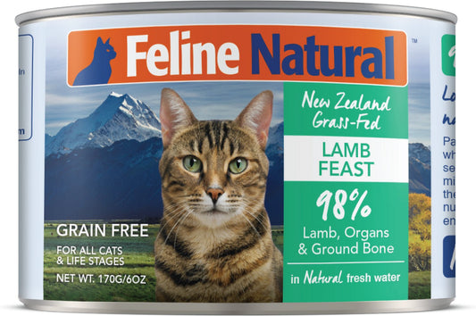 Feline Natural  lamb Feast Grain-Free Canned Cat Food 6oz