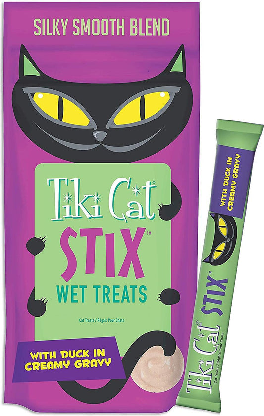 Tiki Cat Stix Duck in Creamy Gravy Grain-Free Wet Cat Treat,  package of 6