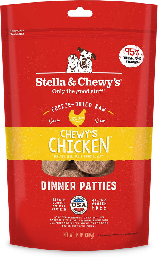Stella & Chewy's  Chicken Dinner Patties Freeze-Dried Raw Dog Food, 14-oz Bag