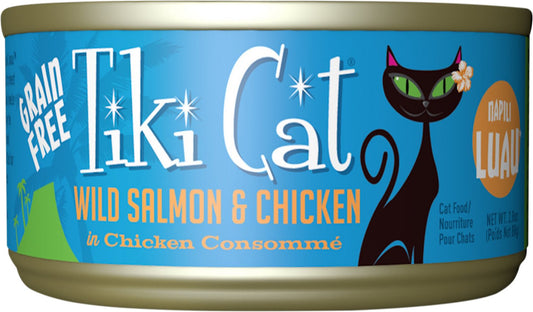 Tiki Cat Napili Luau Wild Salmon & Chicken in Chicken Consomme Grain-Free Canned Cat Food 2.8OZ