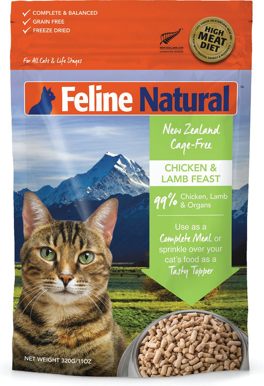 Feline Natural Chicken & Lamb Feast Grain-Free Freeze-Dried Cat Food 3.5oz