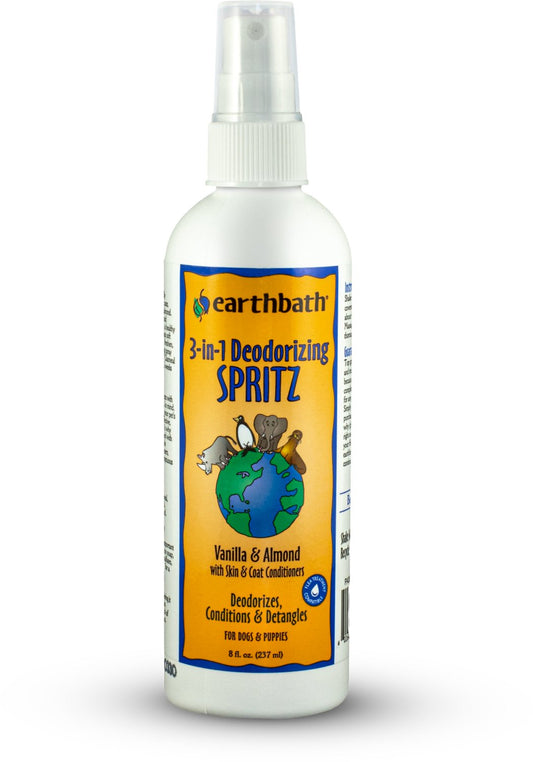 Earthbath 3-in-1 Deodorizing Vanilla Almond Spritz for Dogs, 8-oz bottle