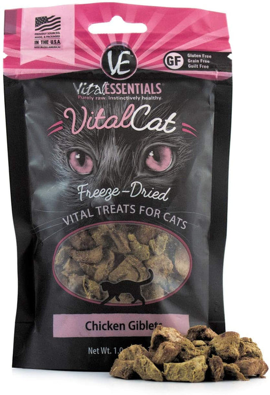 Vital Essentials Chicken Giblets Freeze-Dried Cat Treats, 1-oz bag