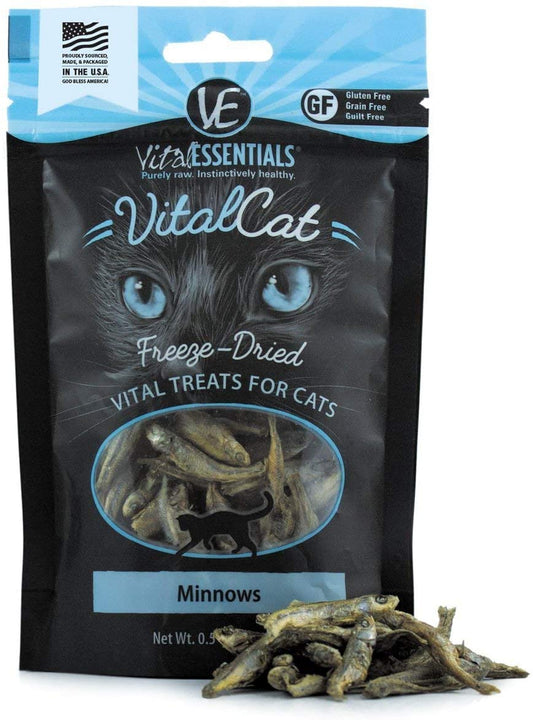 Vital Essentials Minnows Freeze-Dried Cat Treats, 0.5-oz bag