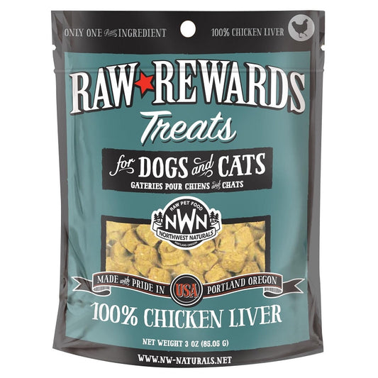 Northwest Naturals Raw Rewards Freeze-Dried Chicken Liver Dog & Cat Treats