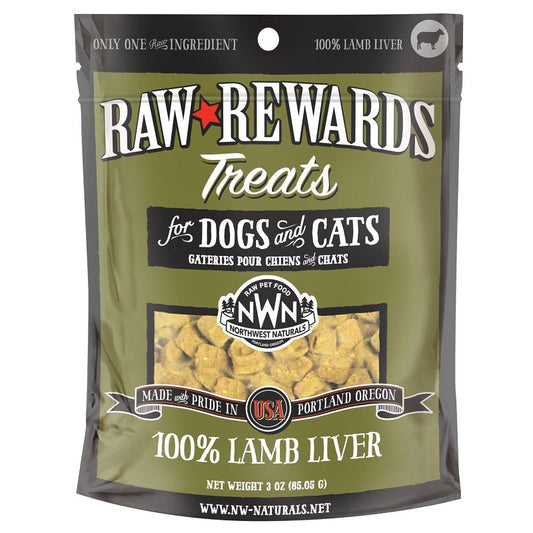 Northwest Naturals Raw Rewards Freeze-Dried Lamb Liver Dog & Cat Treats