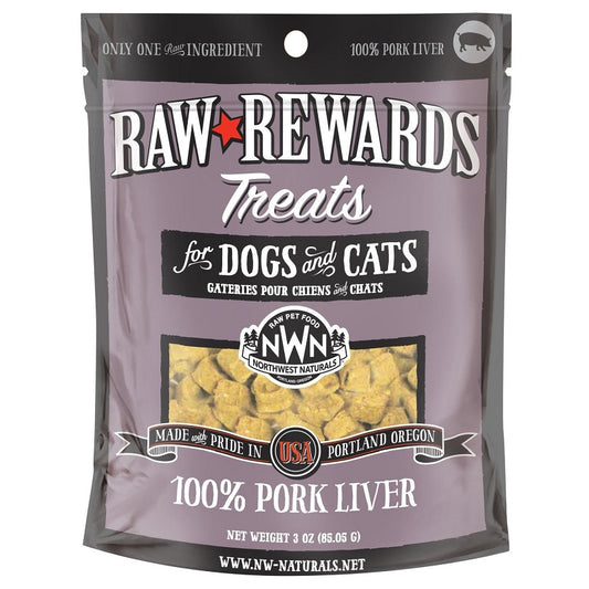 Northwest Naturals Raw Rewards Freeze-Dried Pork Liver Dog & Cat Treats