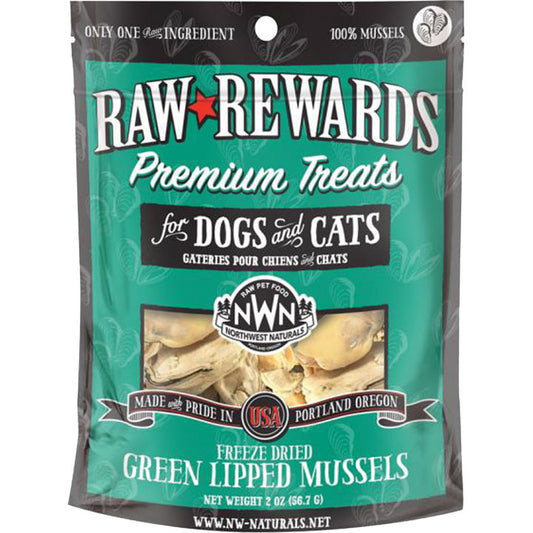 Northwest Naturals Raw Rewards Green Lipped Mussels Freeze-Dried Dog & Cat Treats